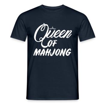 Queen of Mahjong Kartenspiel China - Männer T-Shirt - Navy - Vorne - AI Model Male 178 light (178cm)