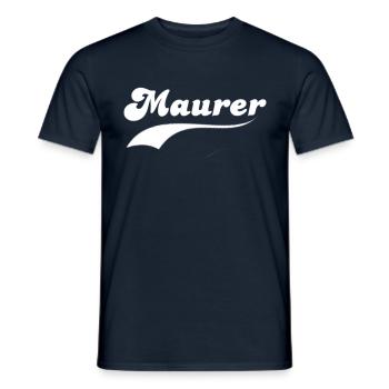 Handwerk Maurer Retro Stil Spruch Maurermeister - Männer T-Shirt - Navy - Vorne - AI Model Male 178 light (178cm)