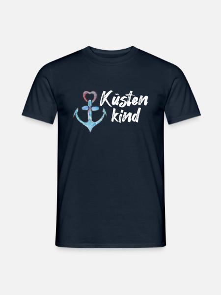 Küstenkind Anker Ozean Meer - Männer T-Shirt - Navy