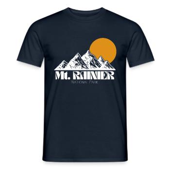 Mount Rainier Nationla Park Washington Berge - Männer T-Shirt - Navy - Vorne - AI Model Male 178 light (178cm)