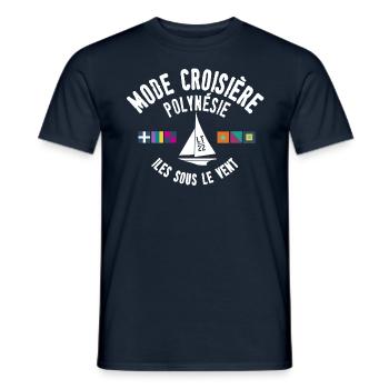 Reisemodus Polynesien - Männer T-Shirt - Navy - Vorne - AI Model Male 178 light (178cm)
