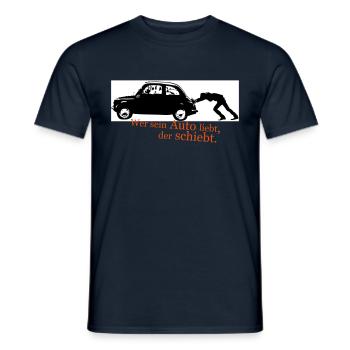 Wer sein auto liebt - Männer T-Shirt - Navy - Vorne - AI Model Male 178 light (178cm)