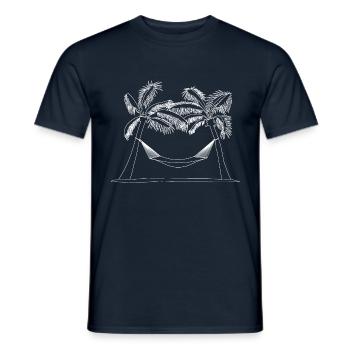 plage - T-shirt homme - marine - Devant - AI Model Male 178 light (178cm)