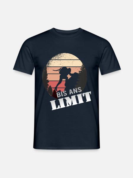 Wandern bis ans Limit - Männer T-Shirt - Navy