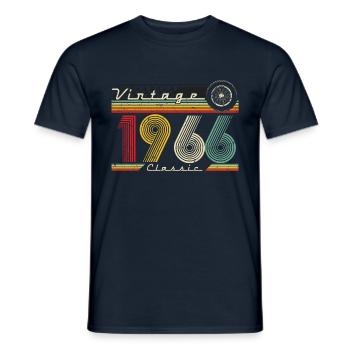 Geboren 1966 1966 Geburtstag geschenk Jahrgang - Männer T-Shirt - Navy - Vorne - AI Model Male 178 light (178cm)
