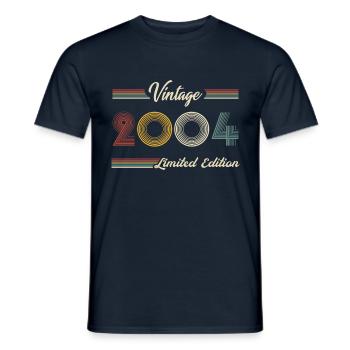 2004 Anniversaire Né En 2004 Rétro Millésime - T-shirt homme - marine - Devant - AI Model Male 178 light (178cm)