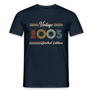 2005 Anniversaire Né En 2005 Rétro Millésime - T-shirt homme - marine - Devant - AI Model Male 178 light (178cm)