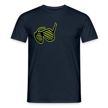 Party Glasses Electro House Club Festival - Men's T-Shirt - navy - Front - AI Model Male 178 light (178cm)