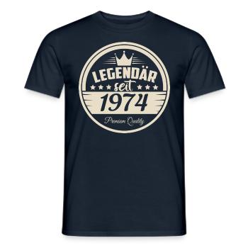 Legendär seit 1974 - Männer T-Shirt - Navy - Vorne - AI Model Male 178 light (178cm)