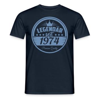Legendär seit 1974 - Männer T-Shirt - Navy - Vorne - AI Model Male 178 light (178cm)
