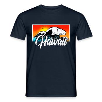 Hawaii Surfer Wellen Wellenreiten Sommer Urlaub. - Männer T-Shirt - Navy - Vorne - AI Model Male 178 light (178cm)