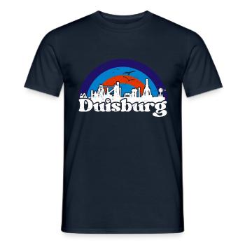 Duisburg Stadt Industrie Kohle Ruhrpott - Männer T-Shirt - Navy - Vorne - AI Model Male 178 light (178cm)