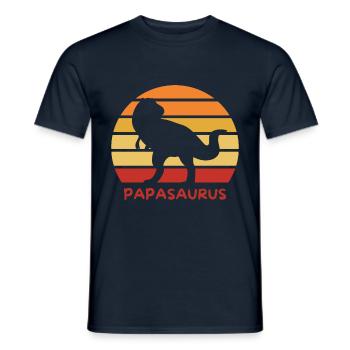 Papasaurus Papa Père Dino - T-shirt homme - marine - Devant - AI Model Male 178 light (178cm)