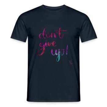 Don't give up! - Men's T-Shirt - navy - Front - AI Model Male 178 light (178cm)