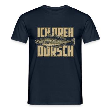 Ich Dreh Dorsch Angler Fischer Hobby Angeln - Männer T-Shirt - Navy - Vorne - AI Model Male 178 light (178cm)