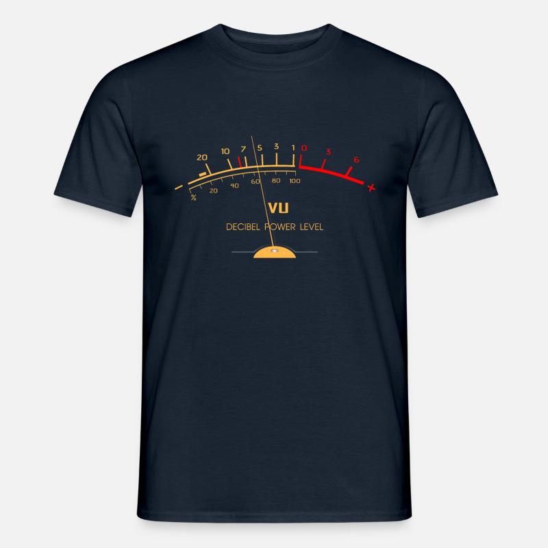 VU Meter Vintage Hi-Fi Stereo Analog Tontechnik - Männer T-Shirt - Navy