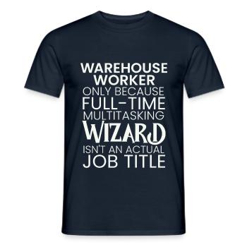 Warehouse Worker multitasking Wizard - Männer T-Shirt - Navy - Vorne - AI Model Male 178 light (178cm)