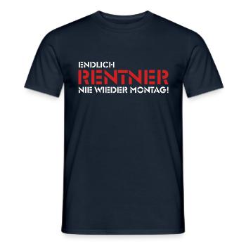 Endlich Rentner - Nie wieder Montag! (1) - Männer T-Shirt - Navy - Vorne - AI Model Male 178 light (178cm)