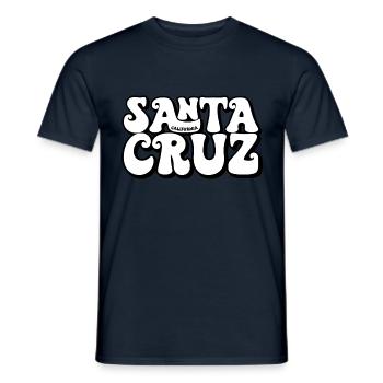 Santa Cruz Californie Coucher de soleil 70s 80s - T-shirt homme - marine - Devant - AI Model Male 178 light (178cm)