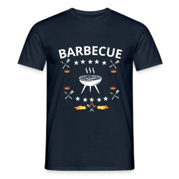 BARBECUE - Men's T-Shirt - navy - Front - AI Model Male 178 light (178cm)