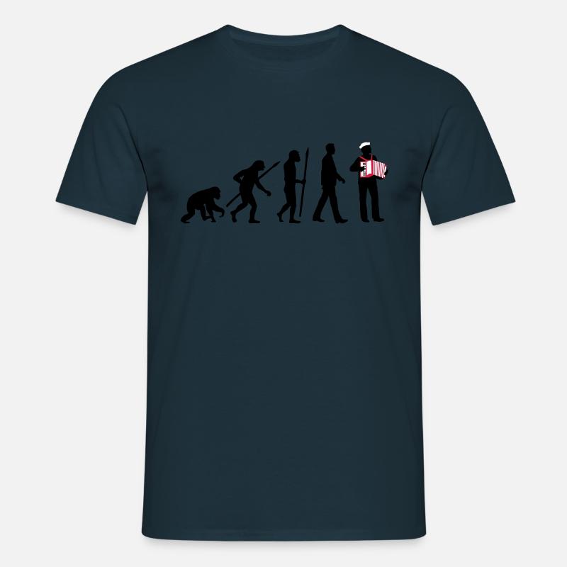 evolution_akkordeon_spieler_122013_b_3c - Männer T-Shirt - Navy