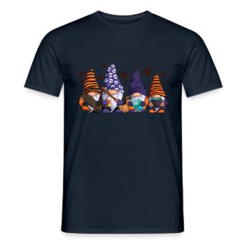 Halloween Nains Gnome Elfes Chauve-souris - T-shirt homme - marine - Devant - AI Model Male 178 light (178cm)