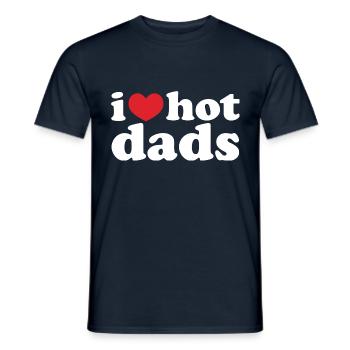 i love hot dads - Männer T-Shirt - Navy - Vorne - AI Model Male 178 light (178cm)