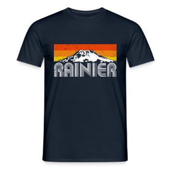 Mount Rainier Nationla Park Washington Berge - Männer T-Shirt - Navy - Vorne - AI Model Male 178 light (178cm)