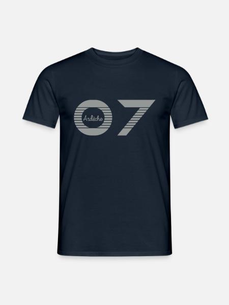 Rhône Alpes Ardèche 07 - T-shirt homme - marine