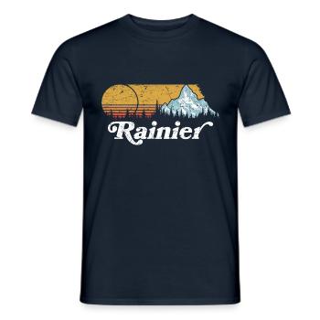 Mount Rainier Nationla Park Washington Berge - Männer T-Shirt - Navy - Vorne - AI Model Male 178 light (178cm)
