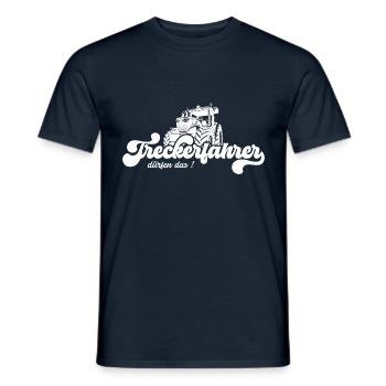 Treckerfahrer Dürfen Das! Trecker Trekker Landwirt - Männer T-Shirt - Navy - Vorne - AI Model Male 178 light (178cm)