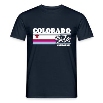 Colorado State USA Berge Wandern Urlaub retro - Männer T-Shirt - Navy - Vorne - AI Model Male 178 light (178cm)