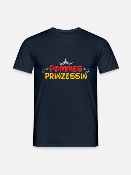 Pommes Prinzessin - Männer T-Shirt - Navy