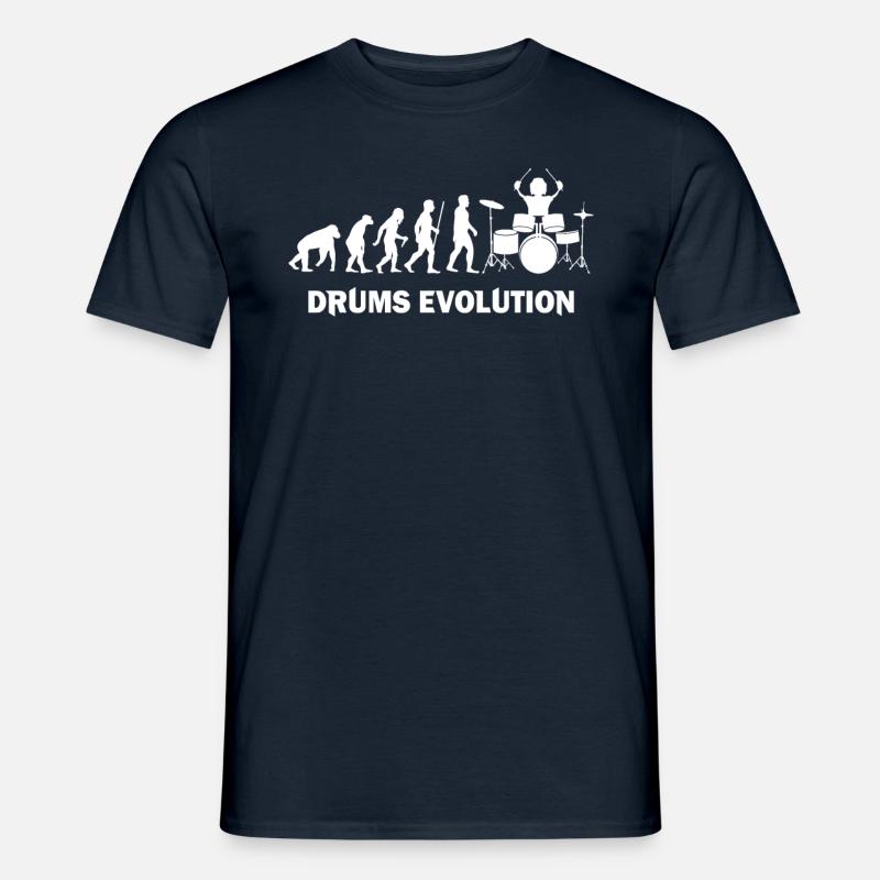 Evolution etnwicklung am Schlagzeuger - T-shirt homme - marine