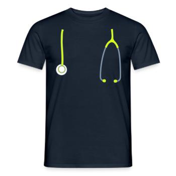 Das Stethoskop - Männer T-Shirt - Navy - Vorne - AI Model Male 178 light (178cm)