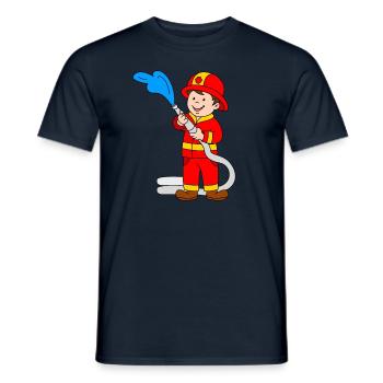 Pompier - T-shirt homme - marine - Devant - AI Model Male 178 light (178cm)