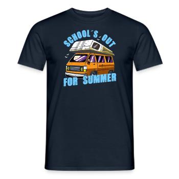 Schools out campers for students & teachers holidays - Men's T-Shirt - navy - Front - AI Model Male 178 light (178cm)