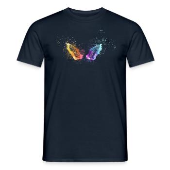 angelwings,flügel,aquarell,bunt,engelsflügel - Männer T-Shirt - Navy - Vorne - AI Model Male 178 light (178cm)