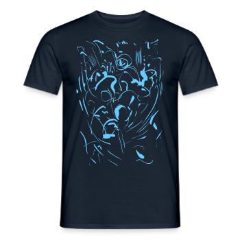 Mysticisme Tribal Design / Contexte - T-shirt homme - marine - Devant - AI Model Male 178 light (178cm)