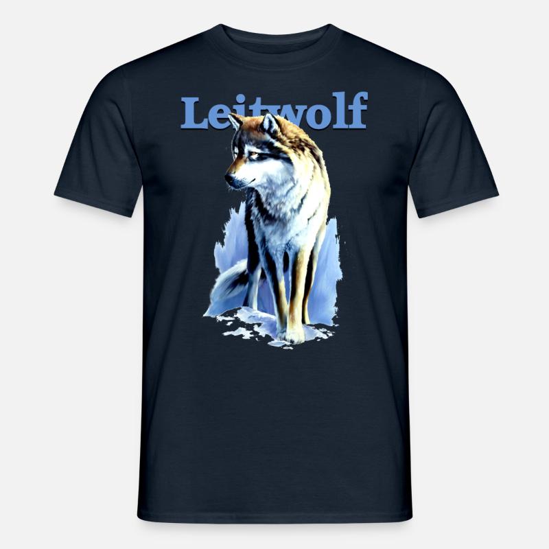 Leitwolf2 - Männer T-Shirt - Navy