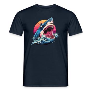 Jaws - T-shirt homme - marine - Devant - AI Model Male 178 light (178cm)