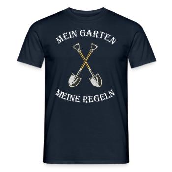 Mein Garten meine regeln - Männer T-Shirt - Navy - Vorne - AI Model Male 178 light (178cm)
