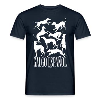 Galgo Espan ol - T-shirt homme - marine - Devant - AI Model Male 178 light (178cm)