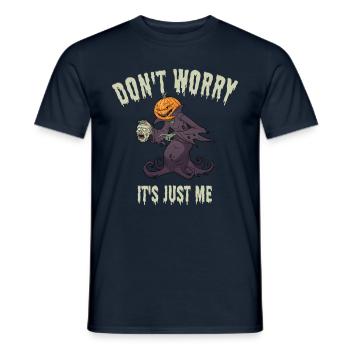 Halloween Pumpkin Zombie Monster - T-shirt homme - marine - Devant - AI Model Male 178 light (178cm)