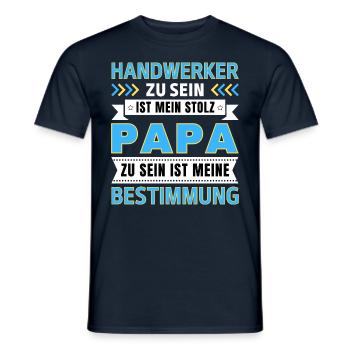 Handwerker zu sein ist mein Stolz; Papa Geschenk - Männer T-Shirt - Navy - Vorne - AI Model Male 178 light (178cm)