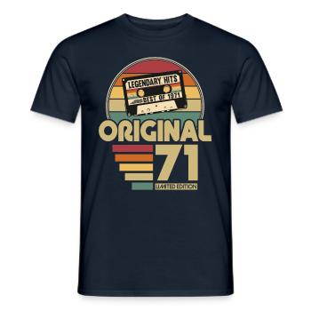 Né 1971 anniversaire original Cadeau - T-shirt homme - marine - Devant - AI Model Male 178 light (178cm)