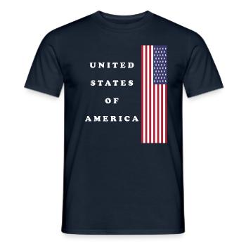 États-Unis États-Unis - T-shirt homme - marine - Devant - AI Model Male 178 light (178cm)