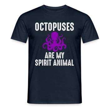 Oktopus Krake Spirit Animal - Männer T-Shirt - Navy - Vorne - AI Model Male 178 light (178cm)