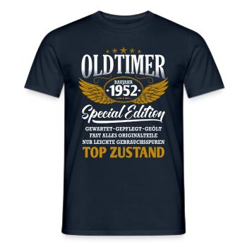 Oldtimer Baujahr 1952 Geburtsjahr Geburtstag - Männer T-Shirt - Navy - Vorne - AI Model Male 178 light (178cm)