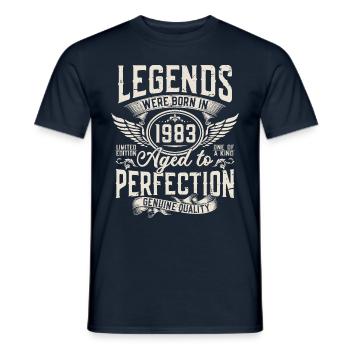 Né en 1983 Legends Cadeau d’anniversaire - T-shirt homme - marine - Devant - AI Model Male 178 light (178cm)